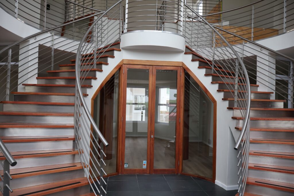 Staircase at the old Gatehouse that leads up to the new movement studio
